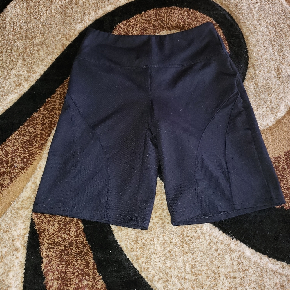 Banded high rise biker leggings